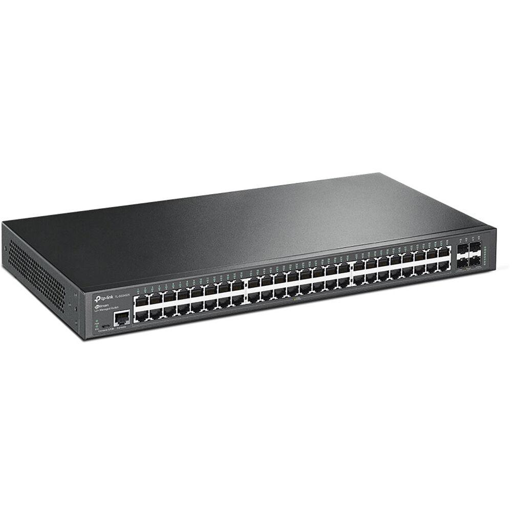 TP-Link JetStream TL-SG3452X 52-Port Gigabit L2+ Managed Switch – 48× RJ45 10/100/1000Mbps, 4× 10G SFP+, 176Gbps, Static Routing, VLAN, Omada SDN, Fanless, Rackmount 19" 1U – E Zezë - 2