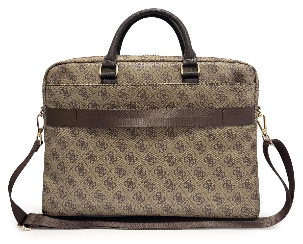 Çantë për Laptop GUESS PU 4G Stripe Metal Logo, 14" - Kafe - 2