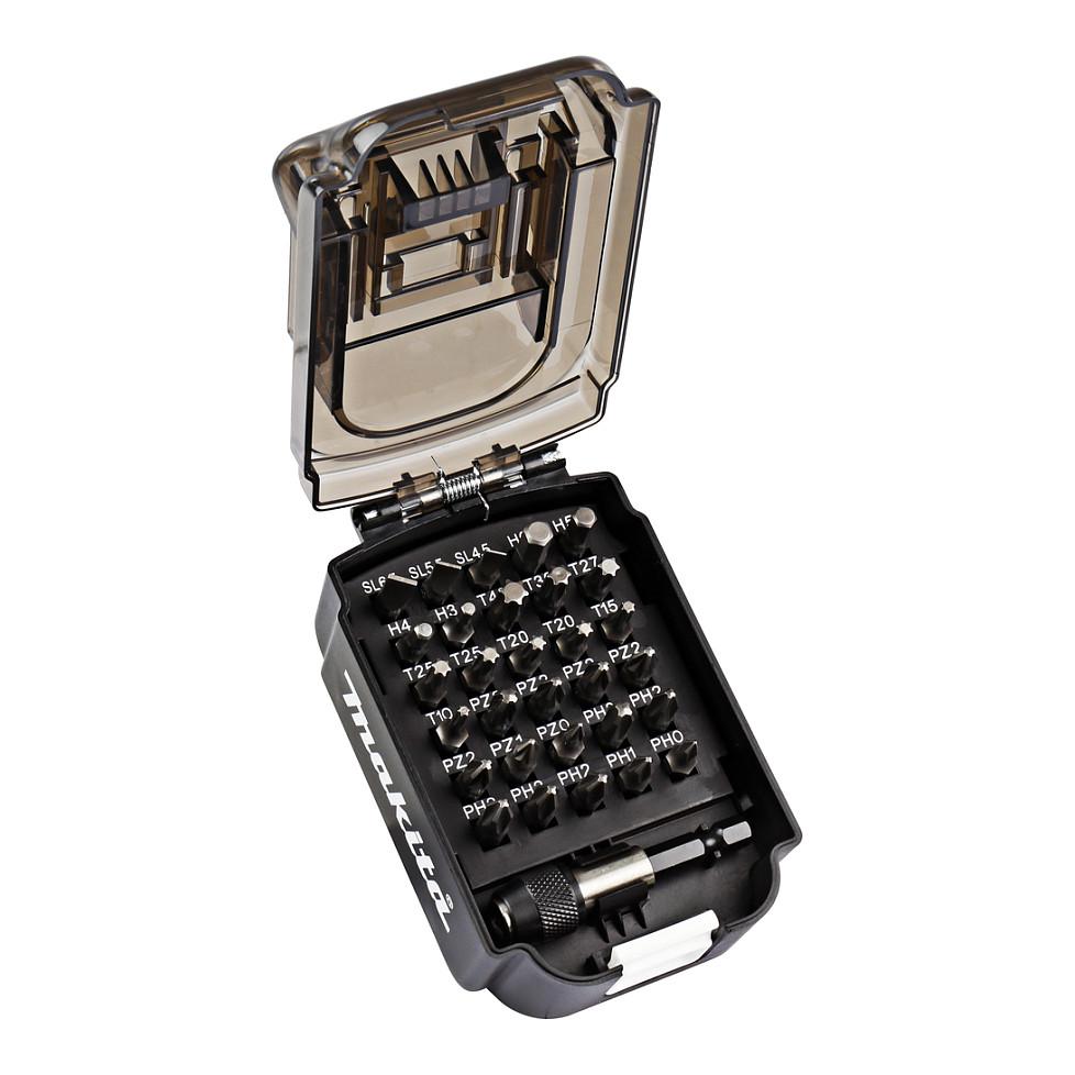 Set Bitesh për Vida Makita E-00016, 31 Pjesë, 25mm, Phillips, Pozidriv, Torx, Hex, Të Sheshta, Mbajtëse Magnetike - Zezë - 5