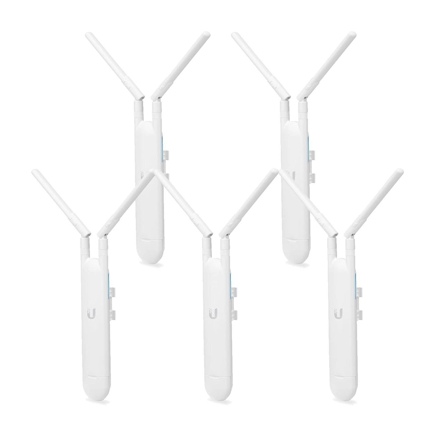Ubiquiti UniFi AC Mesh UAP-AC-M-5, Access Point , Wi-Fi 5 AC1200, Dual-Band, 2.4 GHz dhe 5 GHz, 1× Gigabit Ethernet, Mesh, Paketë me 5 Copë – Bardhë - 5