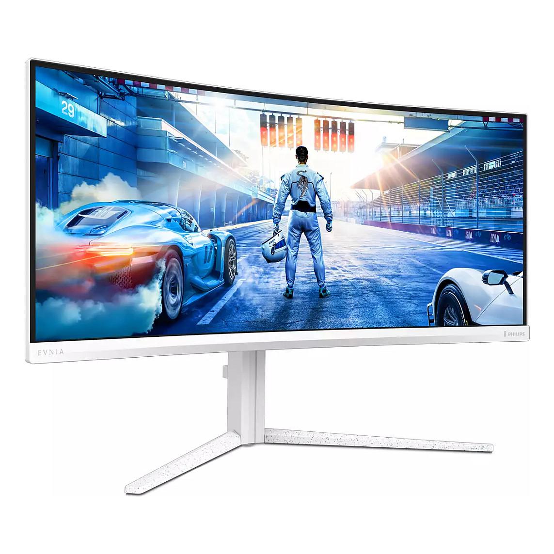 Monitor Gaming Philips 34M2C5601QA/00, 34", UWQHD Fast VA Curved, 200Hz, 1ms, 2xHDMI+DP+USB-C+USB - Bardhë - 5