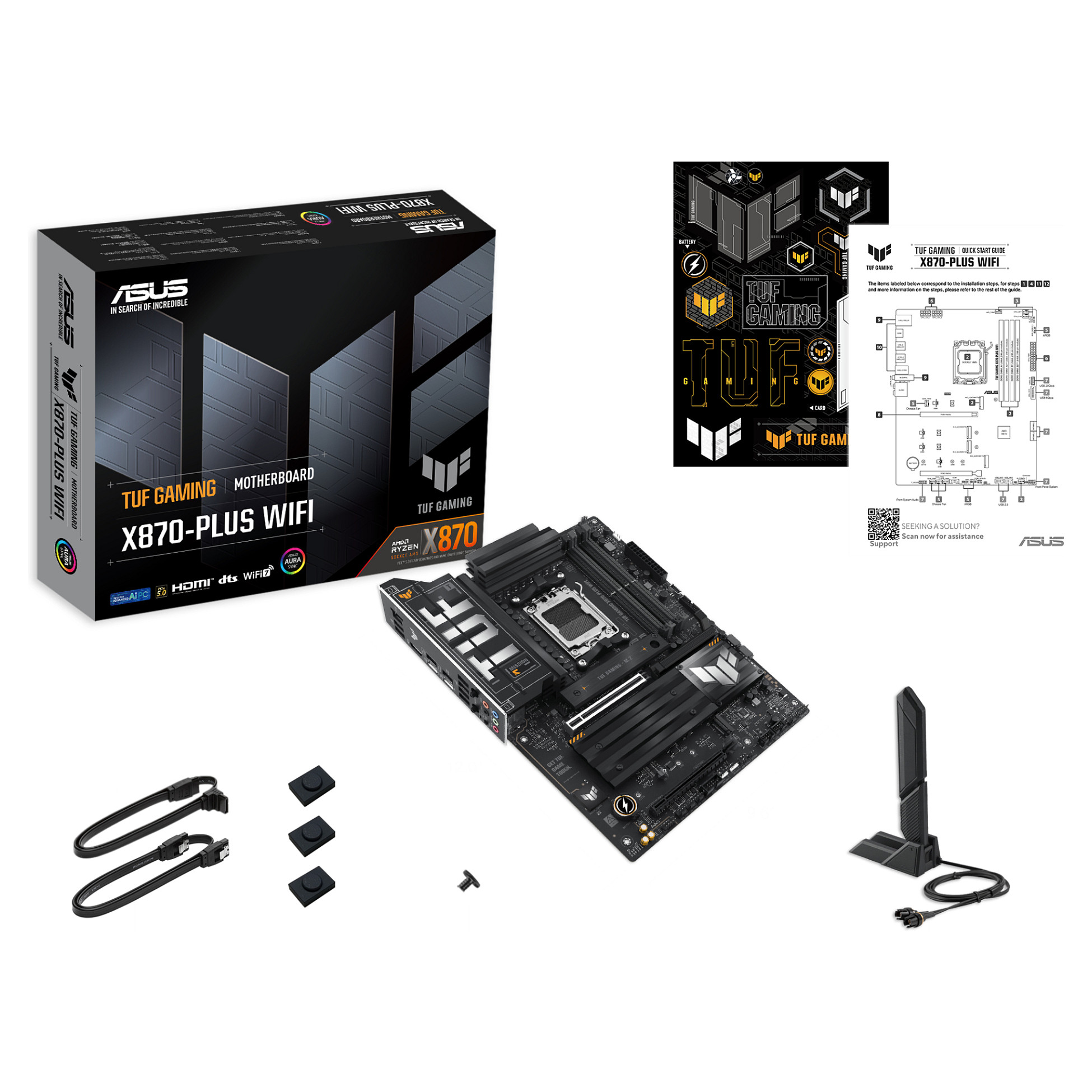 Pllakë Amë AMD AM5 ASUS TUF GAMING X870-PLUS WIFI / DDR5 / HDMI - 8