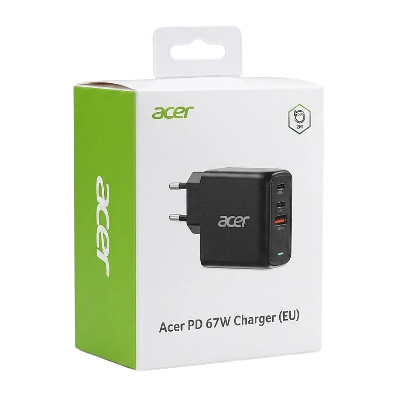 Karikues Acer ZL.ADTCC.00J / GaN / 67W / 2x USB-C / USB-A / PD - Zezë - 2