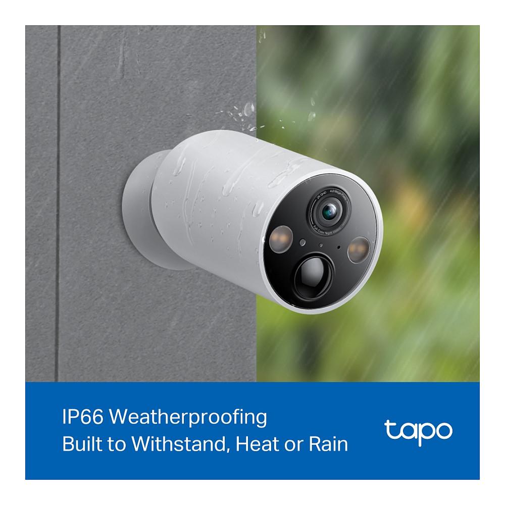 Kamerë Sigurie IP CCTV TP-Link Tapo C425, 4MP, 2K QHD, 2.1mm, Wi-Fi, 150°, Color Night Vision, AI, IR 15m, Bateri 10000mAh, IP66 - Bardhë - 6