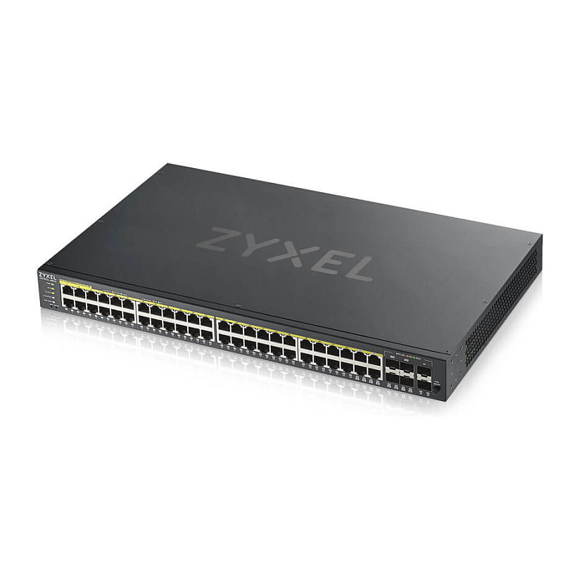 Zyxel GS1920-48HPv2 – 48× Gigabit PoE+ Managed Switch me 2× SFP, NebulaFlex Cloud, Rackmount - 4