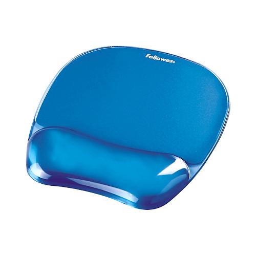 Mauspad Fellowes Crystals Gel / Mbështetëse për kyçin e dorës / Gel / 202 × 230 × 15 mm – Blu