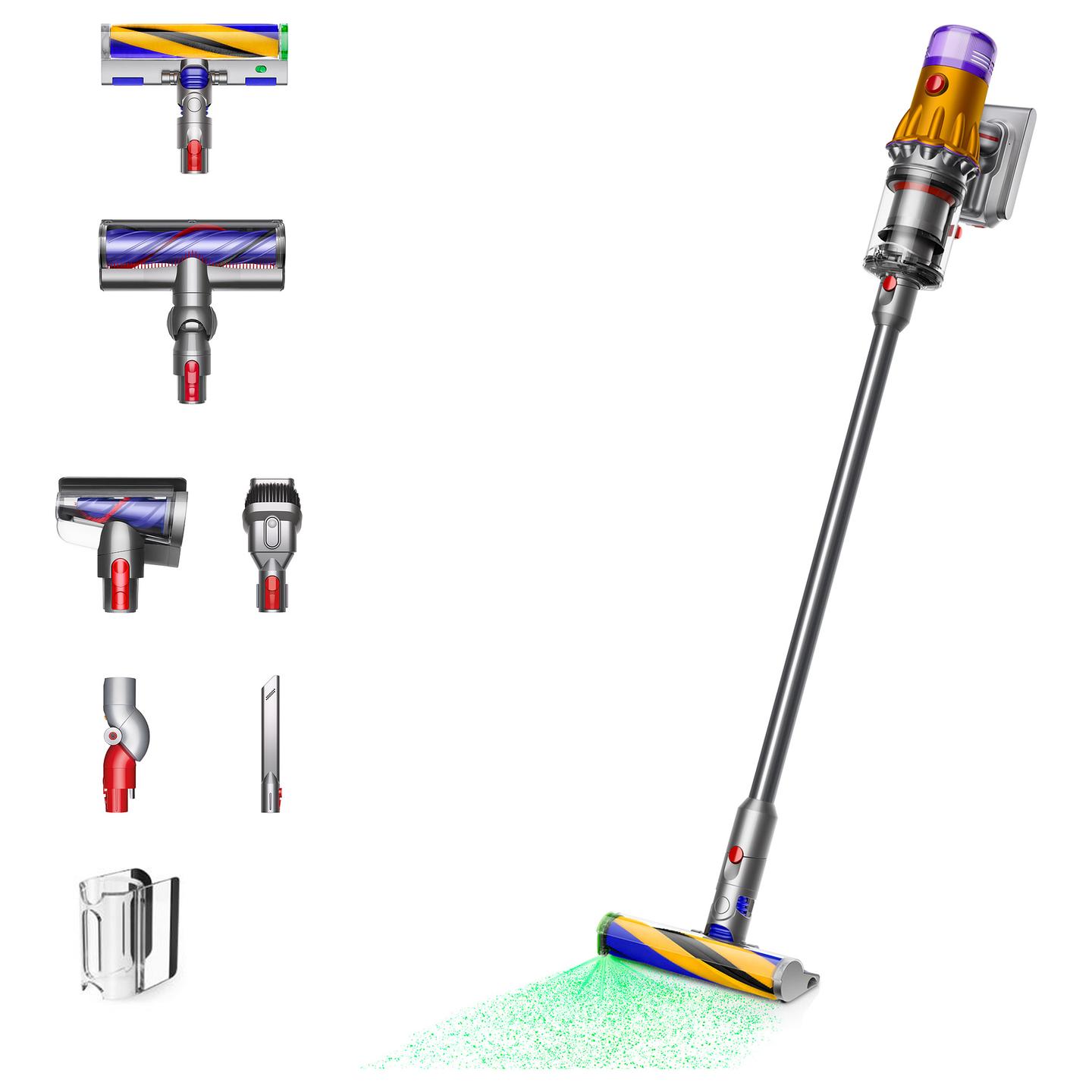 Fshesë me Vakum Dyson V12 Detect Slim Absolute / 150AW / 125.000rpm / 11 Cyclones / Fluffy Optic / Motorbar / LCD / 0.35L / 60min – Gri/Portokalli - 1