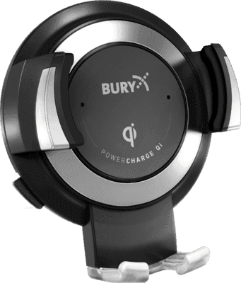 Mbajtës telefoni për veturë  Bury PowerCharge Qi, Universal, Qi 5W, USB-C - Zezë