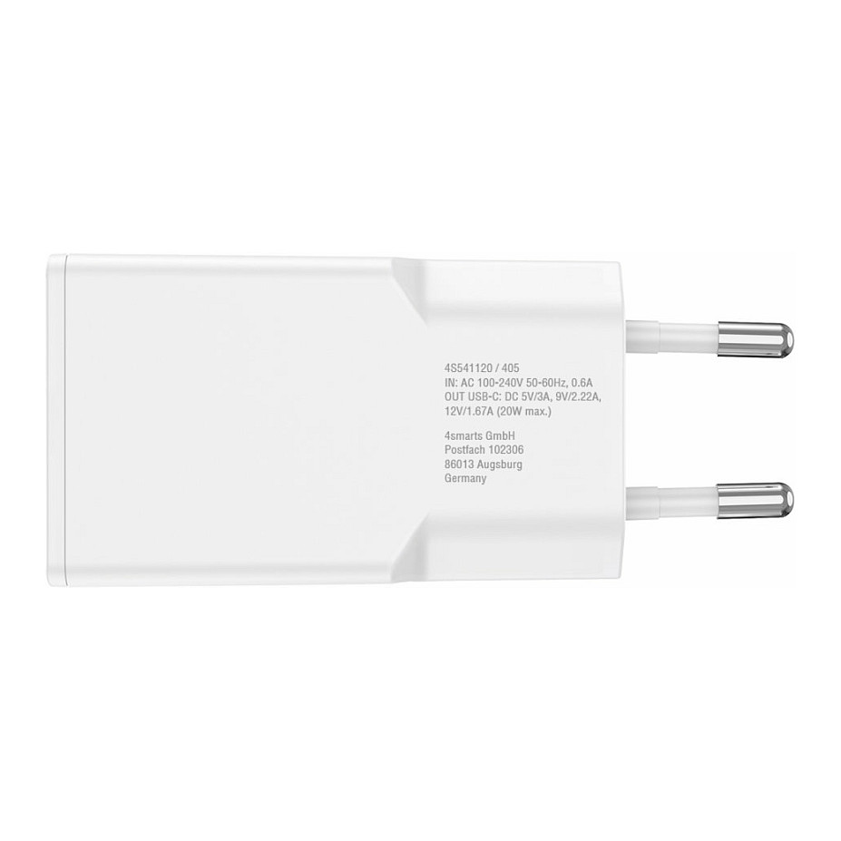 Adapter 4smarts / PDPlug Slim Charger / 20W / GaN / USB-C - Bardhë - 3