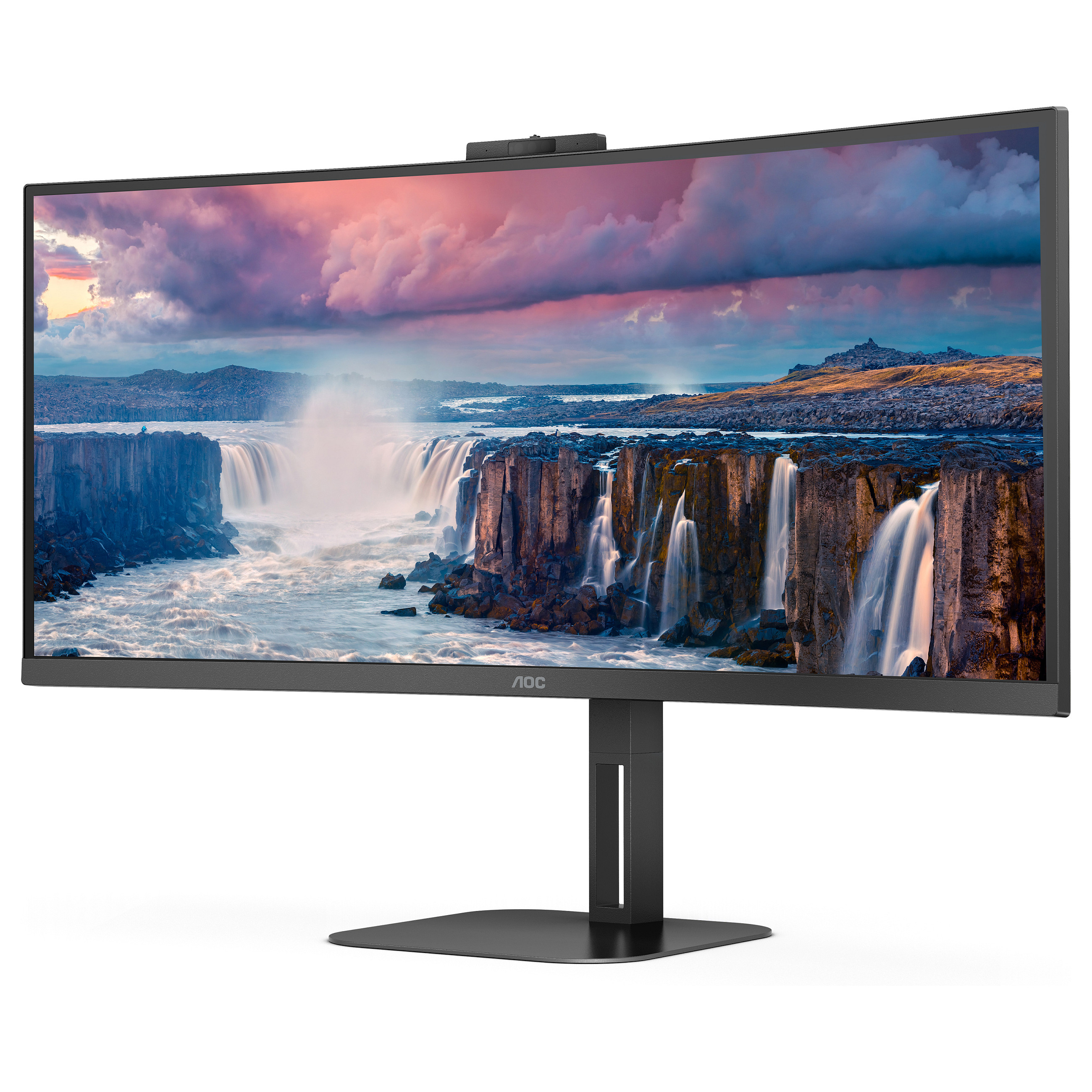 Monitor Gaming i lakuar AOC CU34V5CW/BK / 34" Wide Quad HD 100 Hz 1 ms VA / HDMI DP USB-C WebCam / e zezë - 5