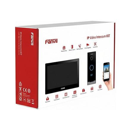 Set Intercomi Video Fanvil VIK-01, Stacion i Brendshëm 7" Touchscreen, Intercom SIP me Kamerë 2MP, Wi-Fi Dual-Band - Hiri/Zezë - 3