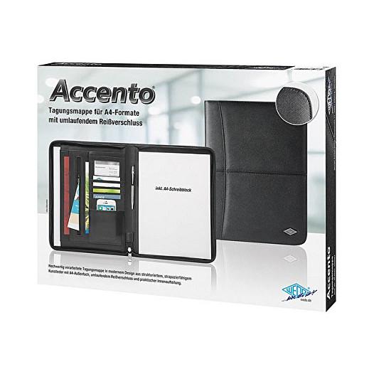 Dosje Konference WEDO Accento 58 64301, A4, Lëkurë Artificiale, me Zinxhir - Zezë - 3