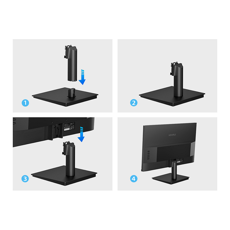 Monitor KOORUI E2411H / 23.8" / Full HD IPS / 120 Hz / 6 ms / HDMI+VGA - Zezë - 8