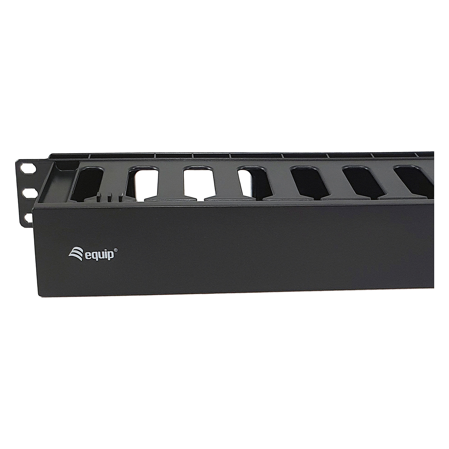 DIGITUS 19 Inch 1U Cable Management Panel Removable Rear Plate Rack Cable Organizer Black - 3