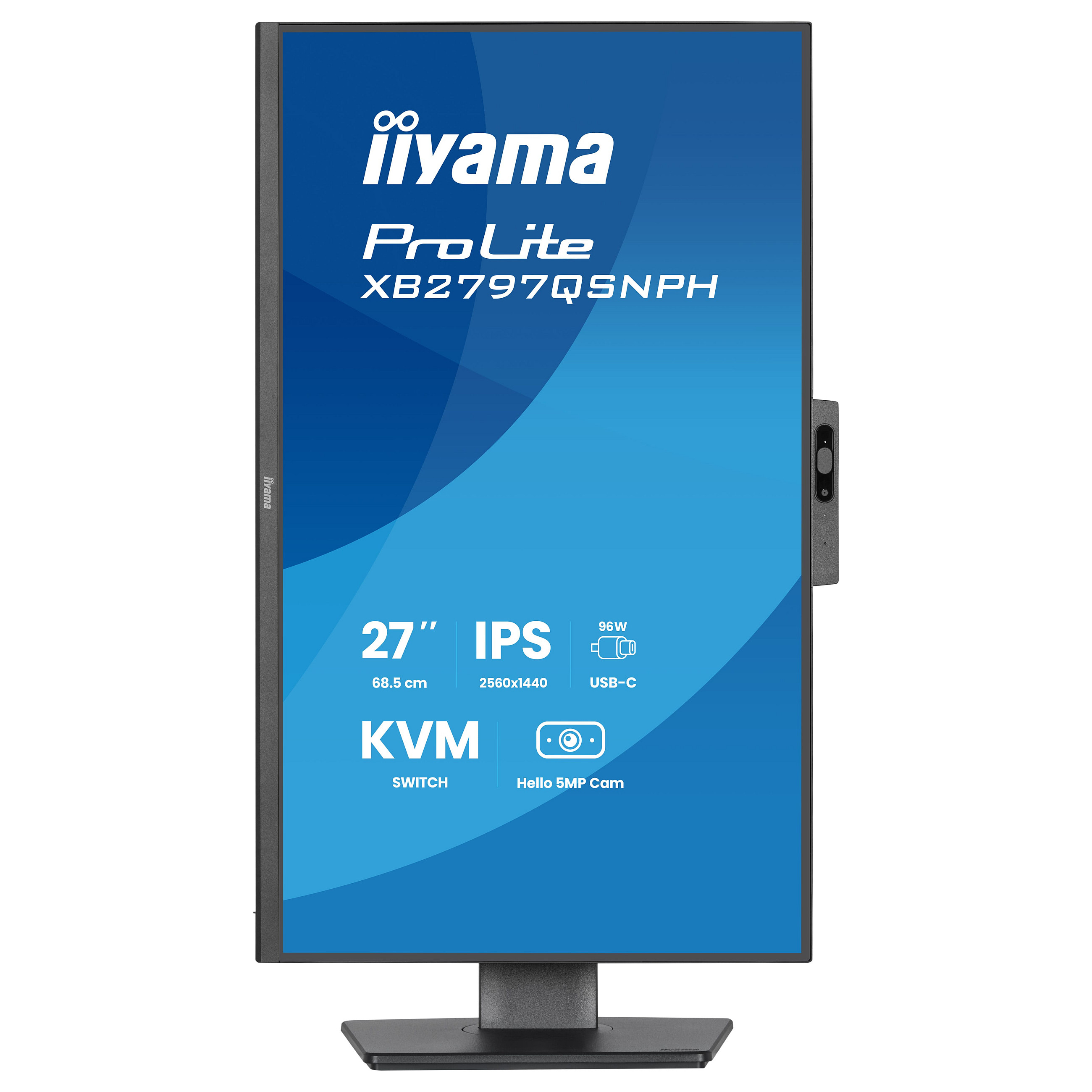 Monitor iiyama ProLite XB2797QSNPH-B1 / 27"/ Quad HD IPS / 75Hz / 1ms / HDMI+USB-C+DP - Zezë - 4