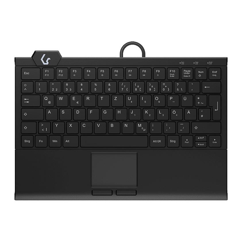 Tastierë me kabllo KeySonic KSK-5210ELU / USB 2.0 / Tenkeyless / QWERTZ / German / 80 Çelësa / LED - Zezë