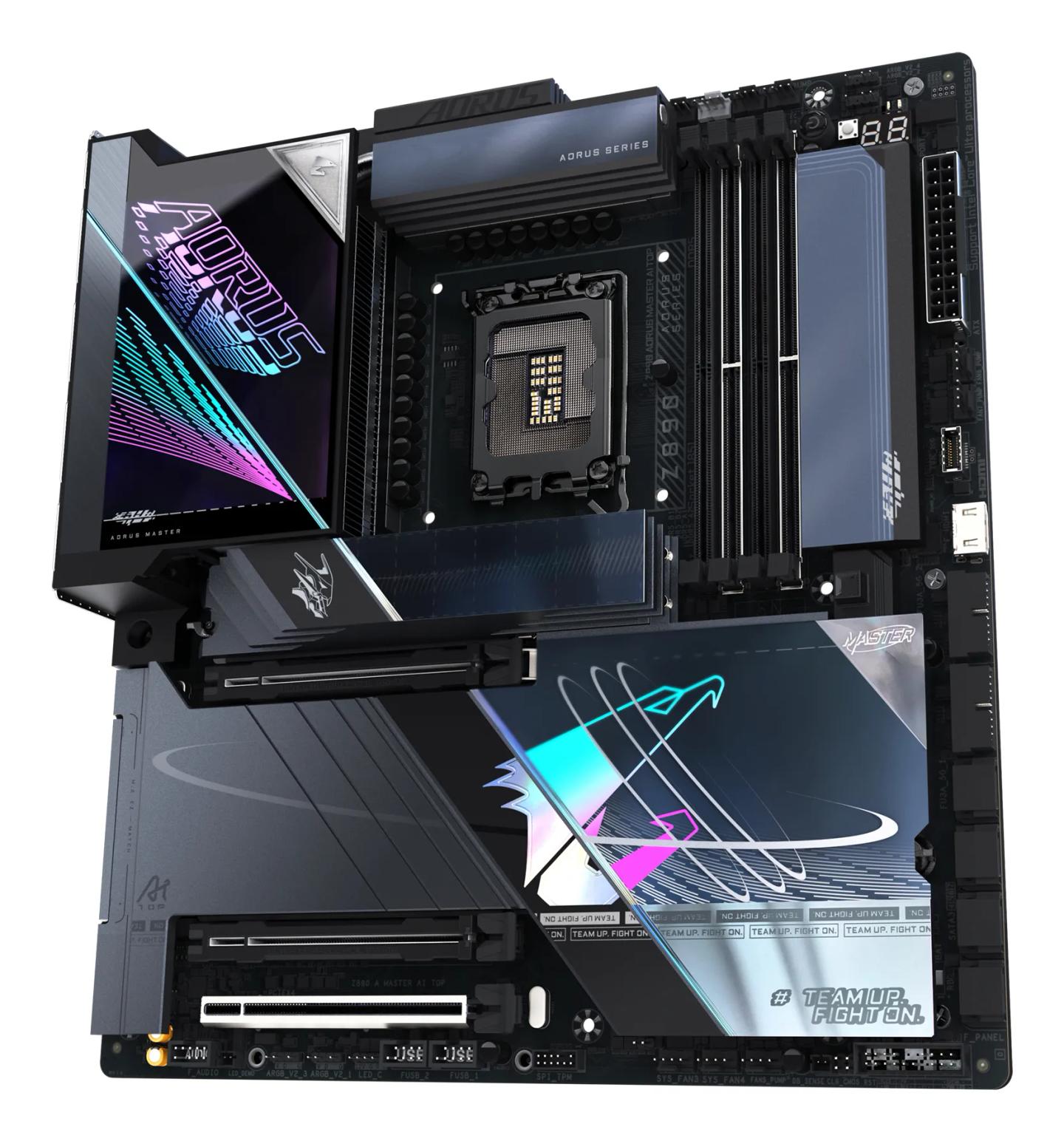 Motherboard GIGABYTE Z890 AORUS MASTER AI TOP, Intel LGA1851, DDR5, E-ATX, Wi-Fi 7, Bluetooth 5.4, 2 × 10GbE LAN, Thunderbolt 4 - 3