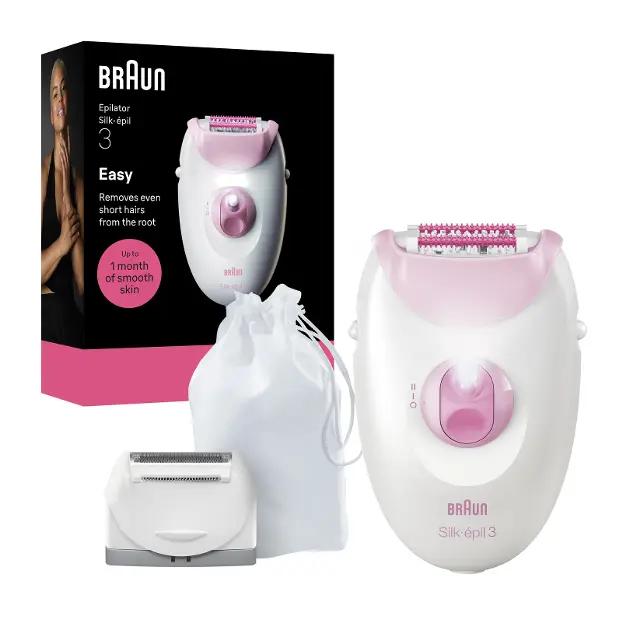 Makinë Depilimi Braun Silk·épil 3 SE3-033, 2 Shpejtësi, Me Kabllo, Për Përdorim të Thatë - Rozë, Bardhë - 3