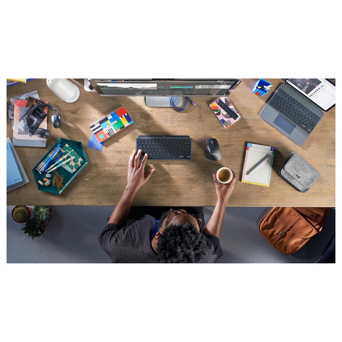 Tastierë pa kabllo Logitech MX Keys Mini, Bluetooth, Wireless, QWERTY, me Ndriçim – Grafit - 6