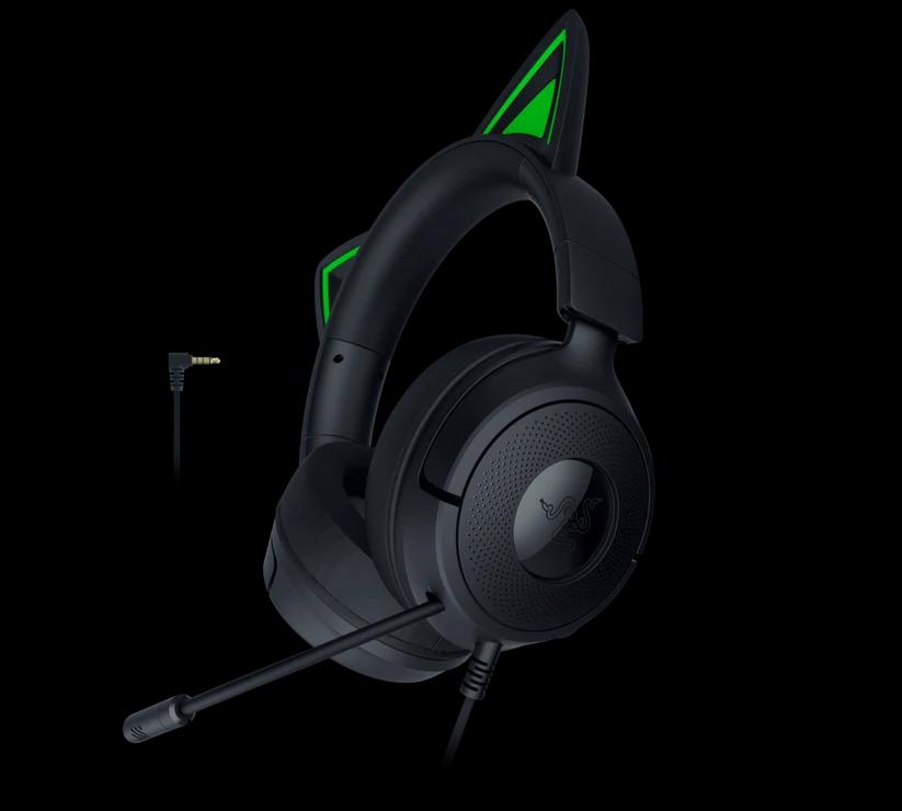 Kufje Gaming Razer Kraken Kitty V3 X / Wired / USB / 40mm / Virtual 7.1 / Mikrofon – Zezë/Gjelbër - 5