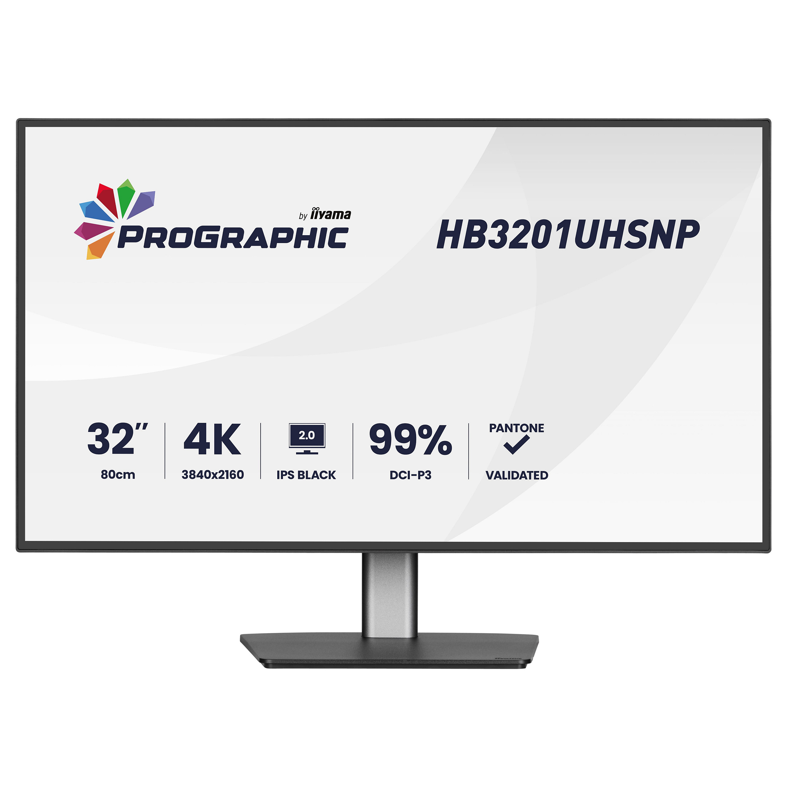 Monitor iiyama ProGraphic HB3201UHSNP-B1 / 31,5"/ 4K Ultra HD IPS / 60 Hz / 4 ms / HDMI+USB+DP - Zezë - 1