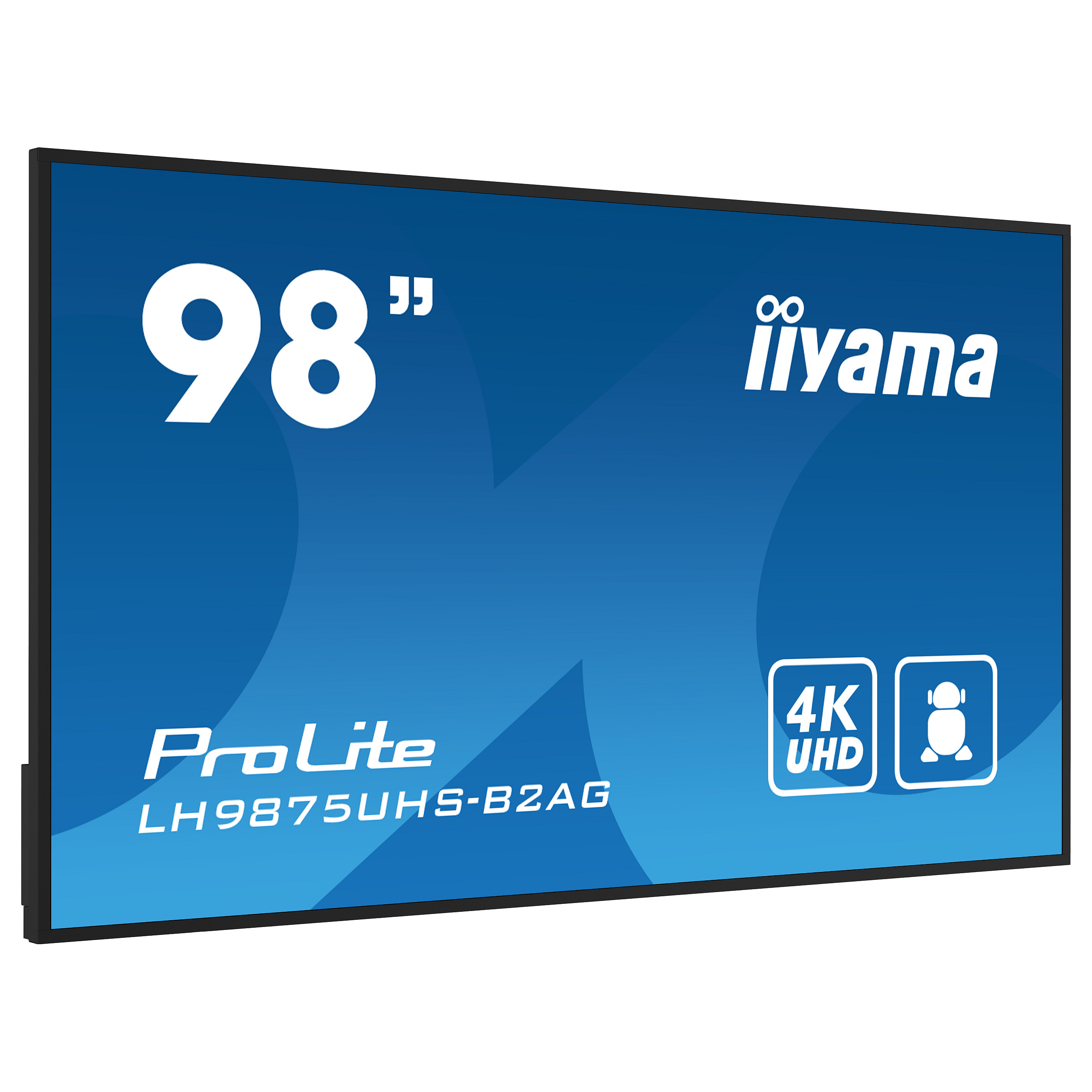 Ekran Prezantues IIYAMA LH9875UHS-B2AG / 97.5" / 4K Ultra HD IPS / LED / 60 Hz / 8 ms / HDMI+USB+DVI+DP+VGA - Zezë - 4