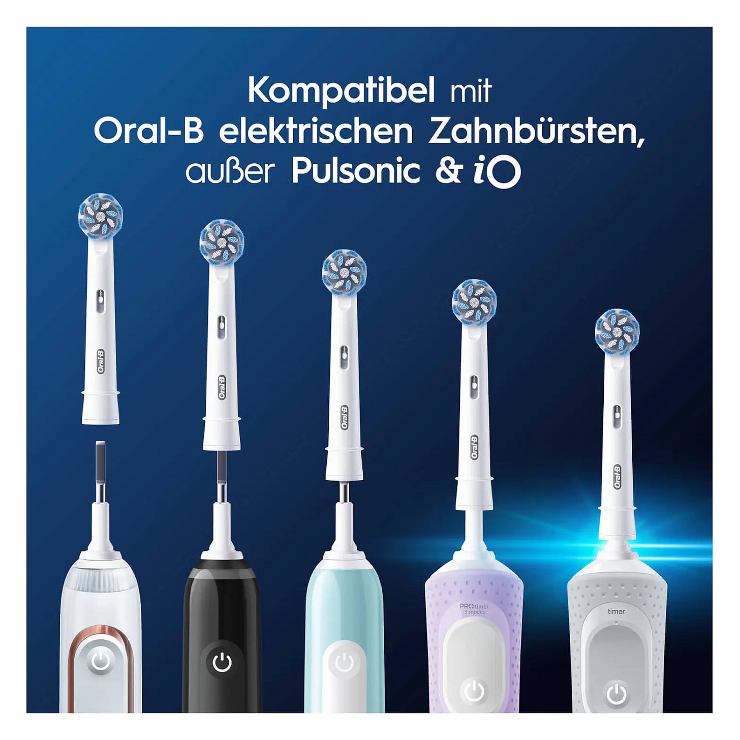 Koka zëvendësuese për furçë elektrike Oral-B Sensitive Clean / Extra Soft / 12 copë – Bardhë - 2