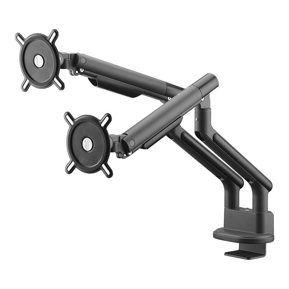 Mbajtëse për Monitor One For All DM7210, 2 Monitorë, 13–35", 9kg për Monitor, VESA 75 × 75 / 100 × 100mm - Zezë