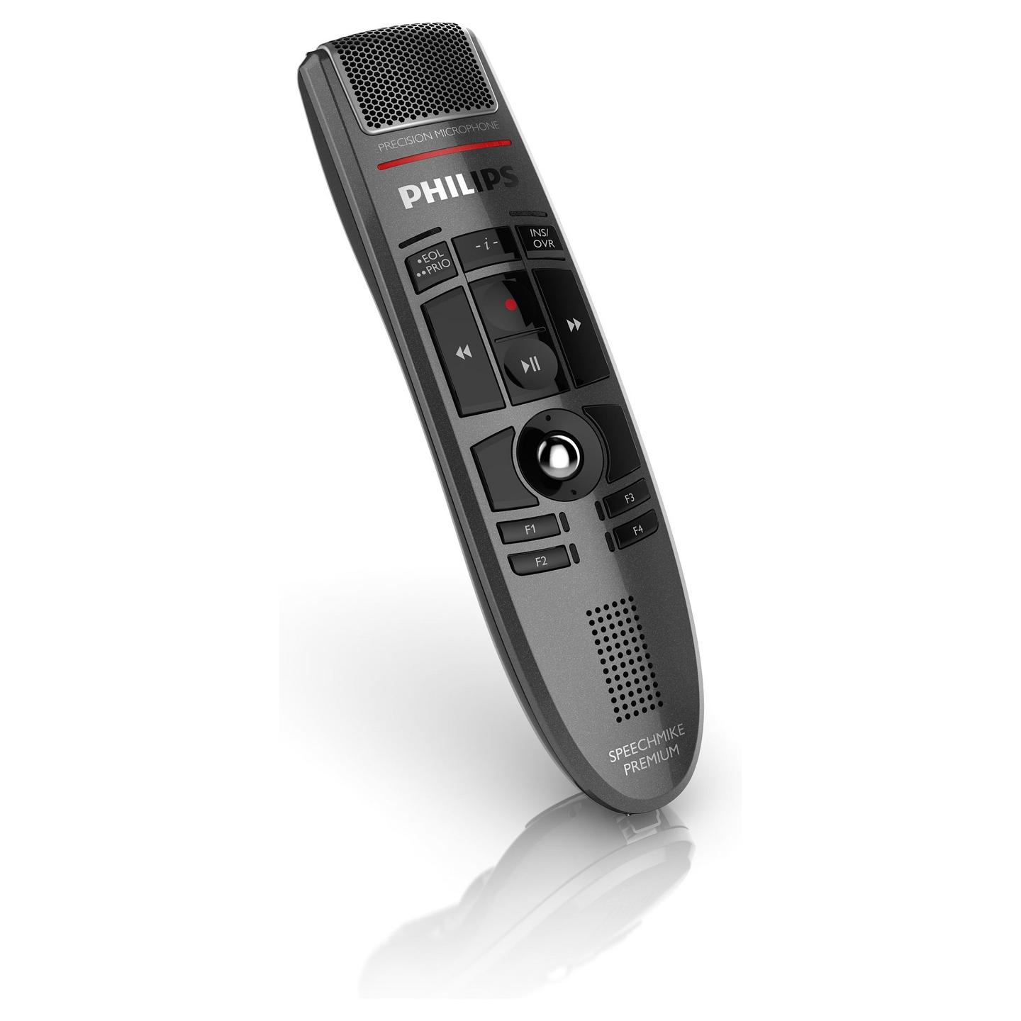 Mikrofon Philips SpeechMike Premium LFH3500/00 / USB 2.0 / Kondensator 10mm / Altoparlant 30mm / Kabllo 2.5m - Gri - 2