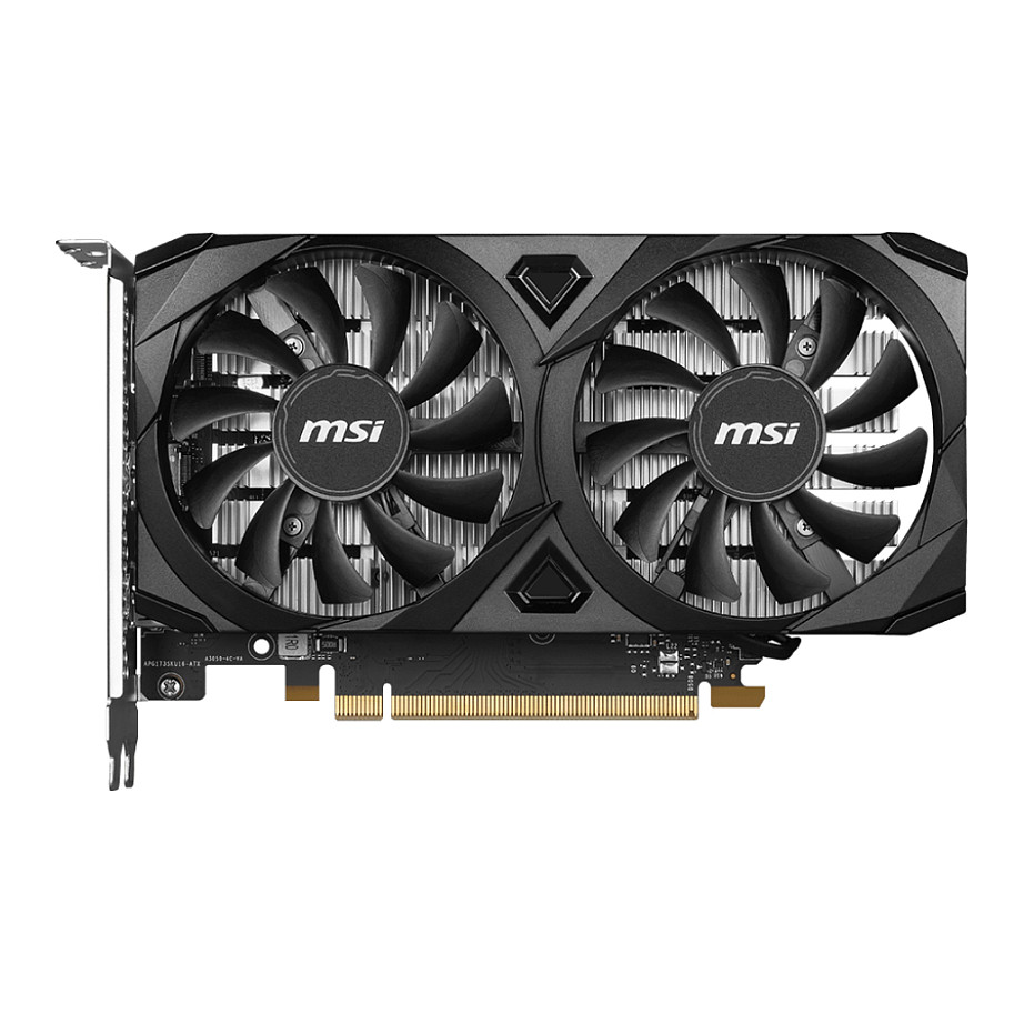 Kartelë Grafike NVIDIA GeForce RTX 3050 / 6GB GDDR6 / 96-bit / MSI VENTUS 2X E 6G OC / 2 Fans - Zezë - 2
