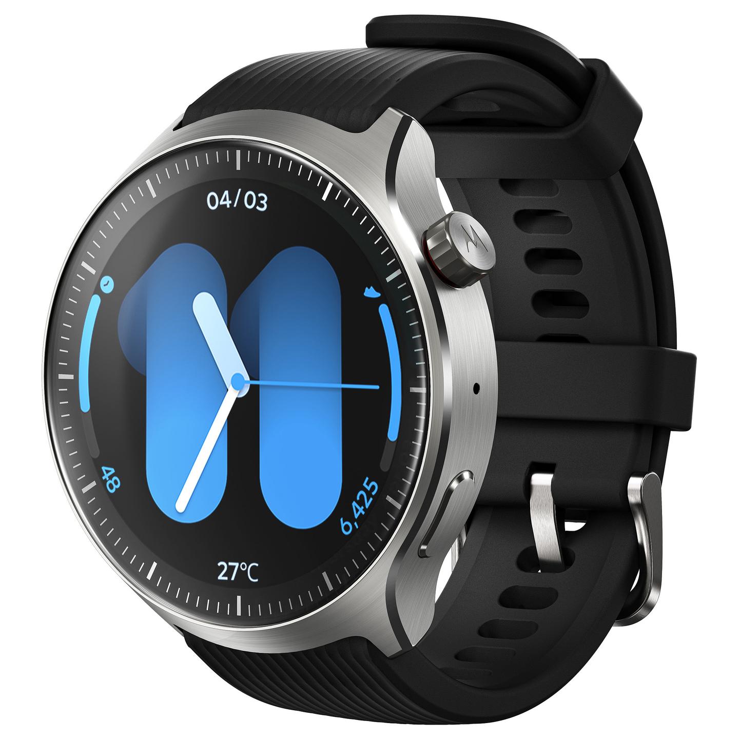Orë e Mençur Motorola moto watch ultra, 46mm, 1.5", pOLED, 2GB, 32GB, Snapdragon W5+ Gen 1, LTE, Wi-Fi, GPS - Zezë - 7