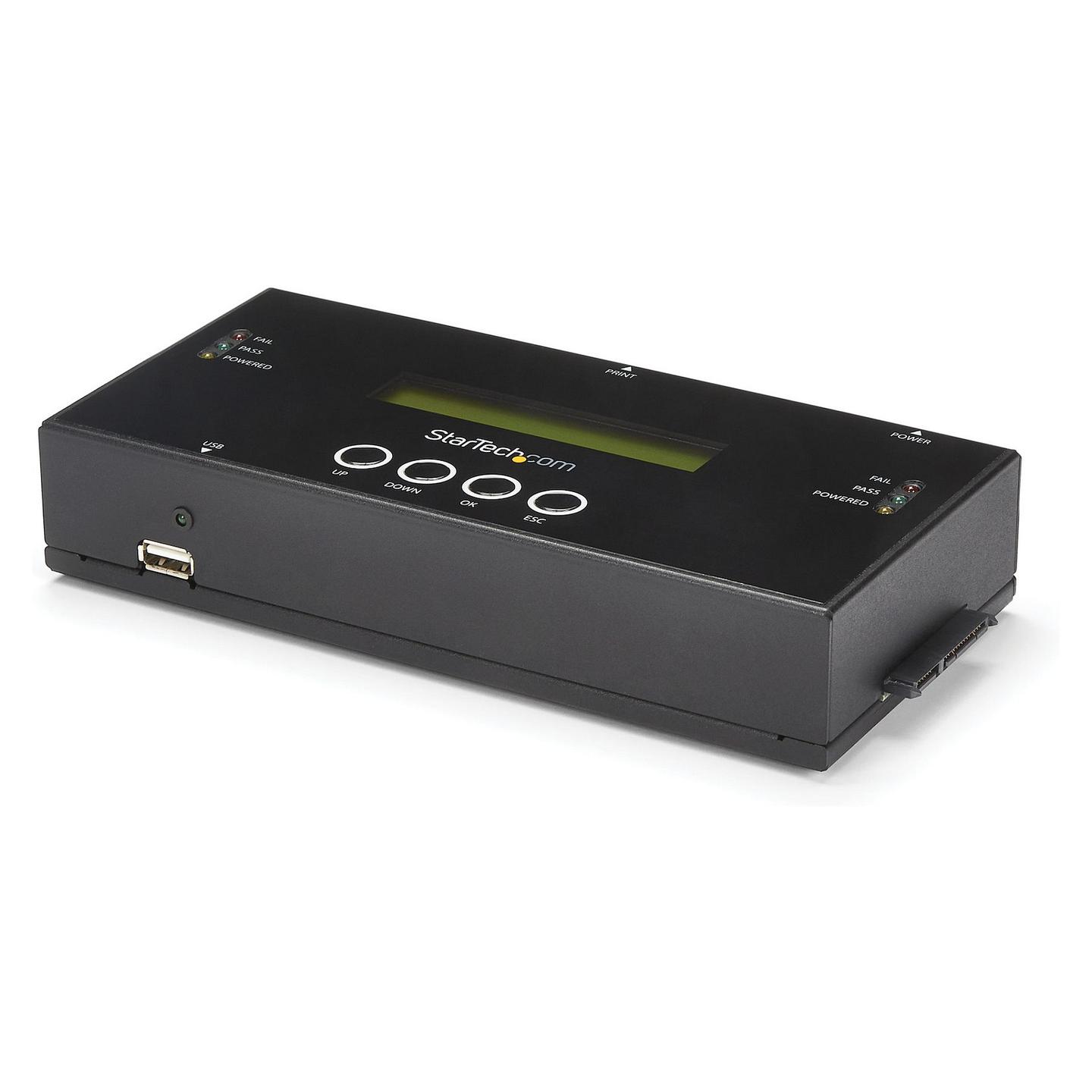Dublues dhe Fshirës HDD/SSD StarTech.com SATSASDUPE11, SAS/SATA, 2.5″/3.5″, Klonim 1:1, 13GB/min, LCD - Zezë