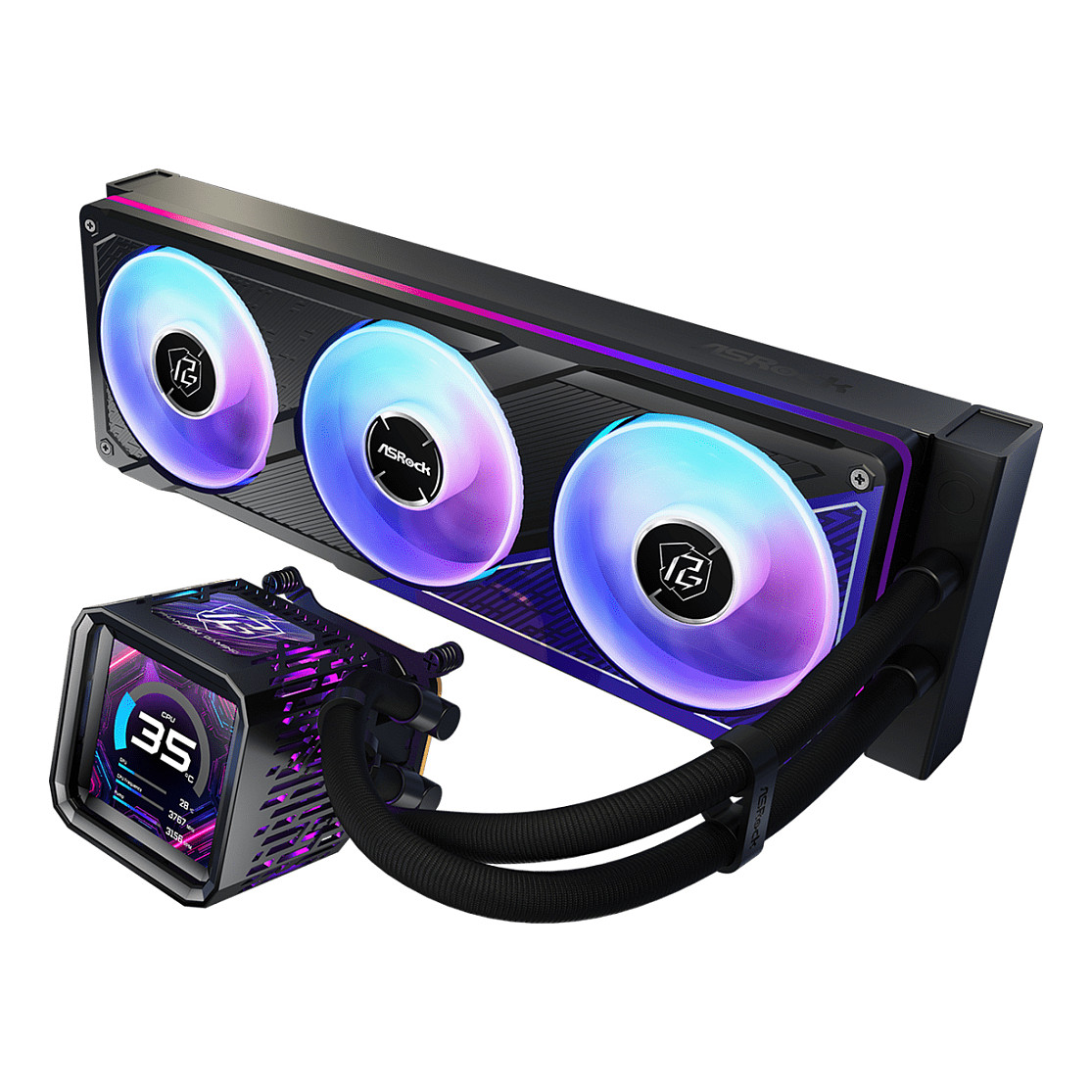 Ftohës për Procesor ASRock Phantom Gaming 360 LCD - Zezë - 2