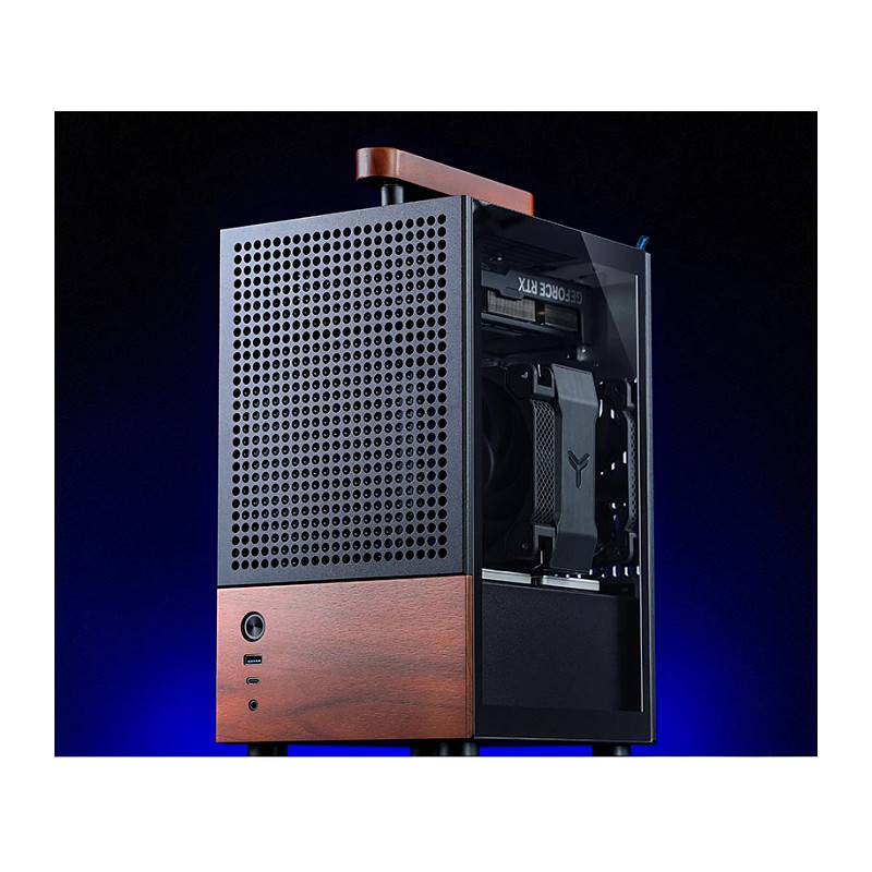 Kasë PC JONSBO T6 / Mini Tower / Mini-ITX / Tempered Glass / Wood - Zezë - 32