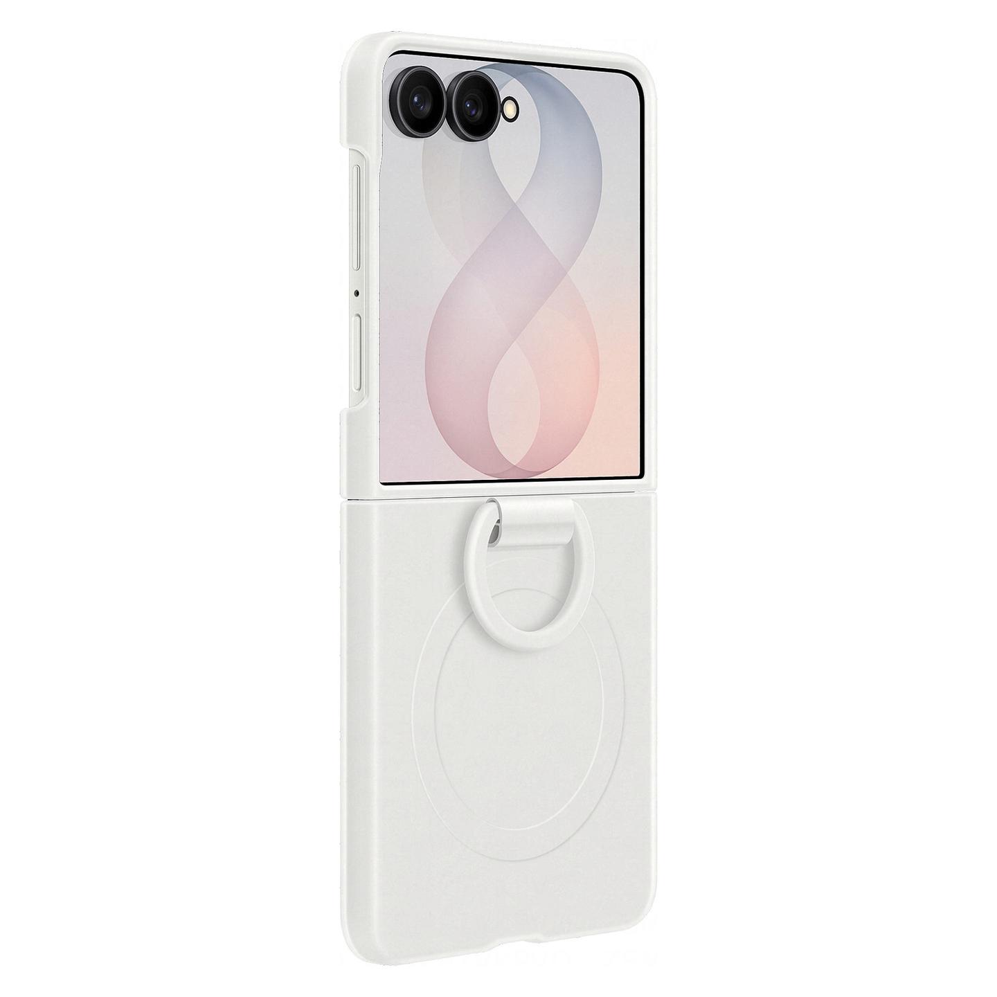 Aksesorë për telefon Samsung EF-EF776CWEGWW / Silicone Ring Magnet Case / Galaxy Z Flip8 - Bardhë - 4