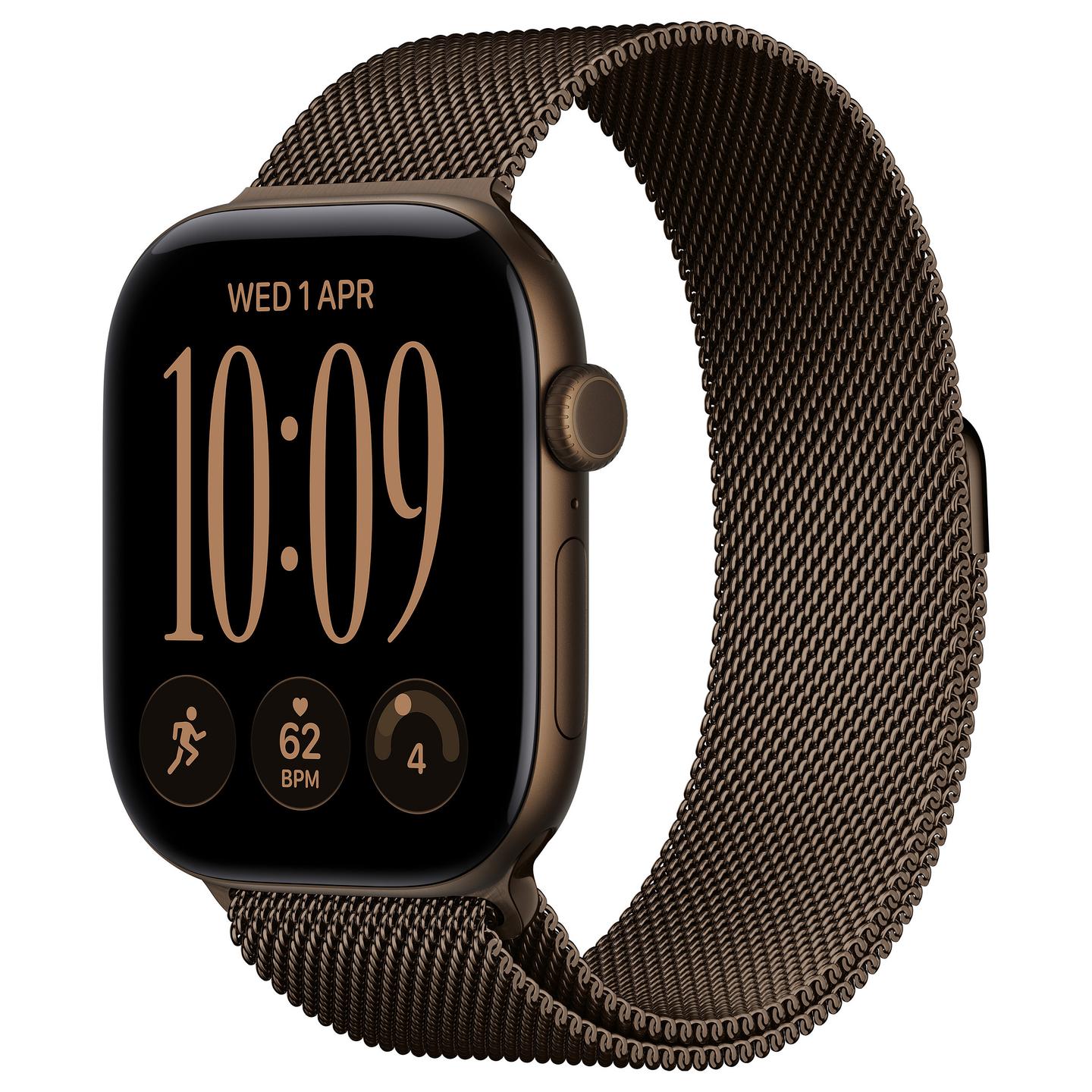 Apple Watch Series 12, 46mm, GPS + Cellular, Dark Bronze Aluminium, Dark Bronze Milanese Loop - M/L