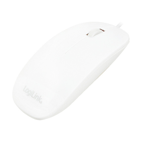 Maus Me Kabllo LogiLink ID0062 / Optik / 1.000 DPI / USB / 3 Butona – Bardhë