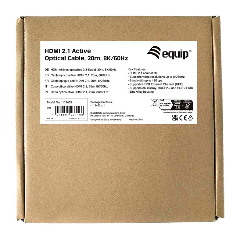 Kabllo HDMI Ultra High-Speed / Ethernet 2.1 / A-A / 20.0m / 8K60Hz - 5