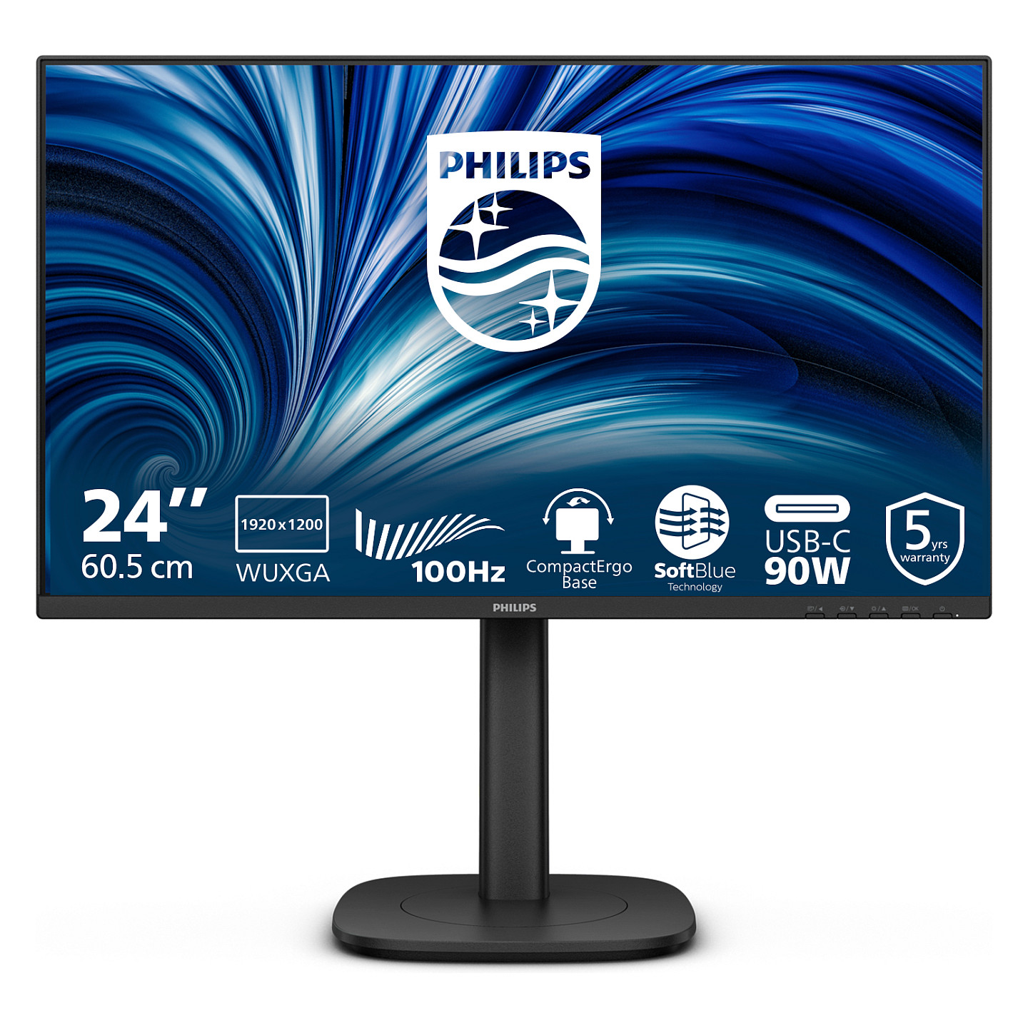 Monitor Philips 24B2U3301D / 24.1" / WUXGA IPS / LCD / 100 Hz / 4 ms / HDMI+USB+DP+HDCP - Zezë - 1
