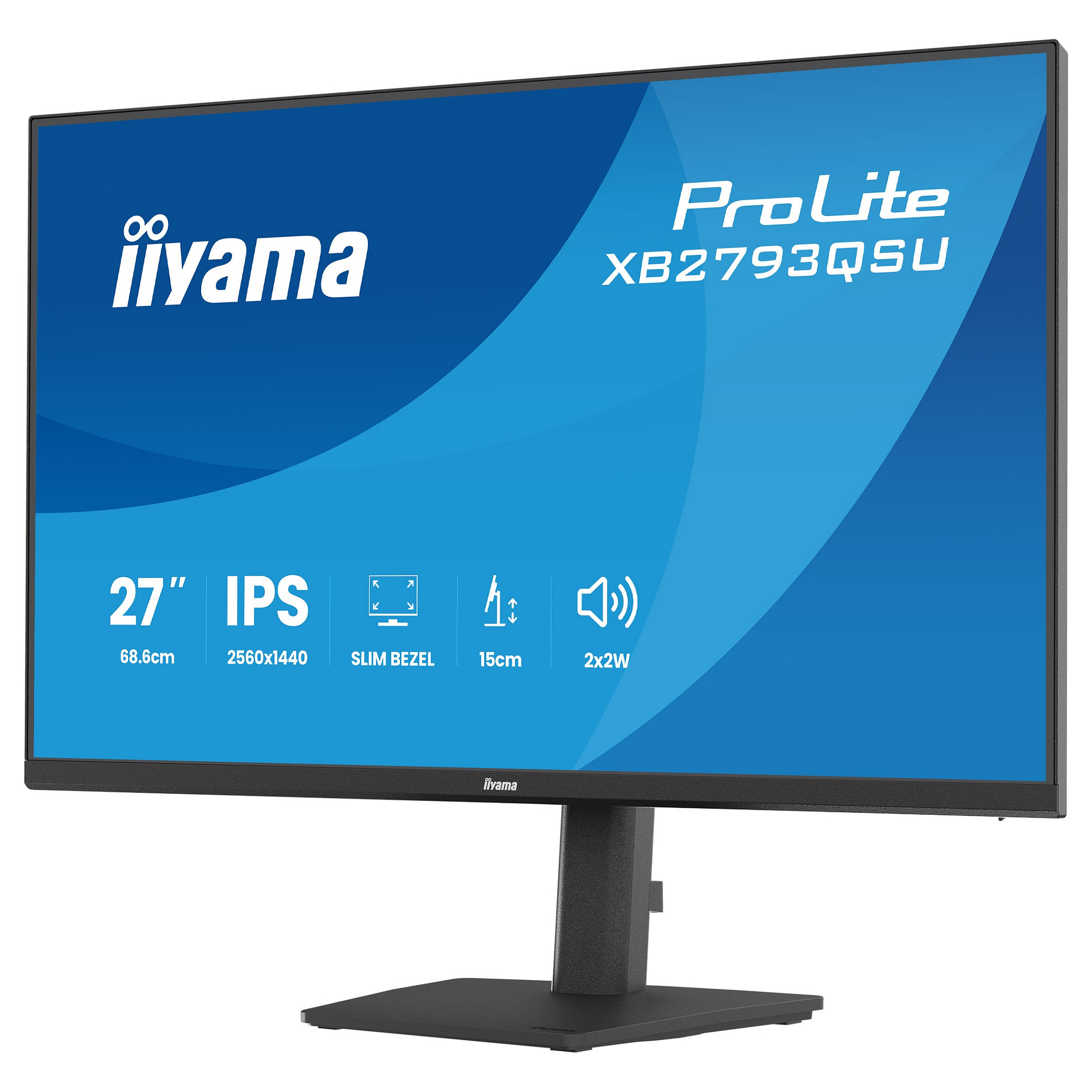 Monitor iiyama ProLite XB2793QSU-B1 / 27"/ Quad HD IPS / LED / 75Hz / 1ms / HDMI+USB+DP - Zezë - 7