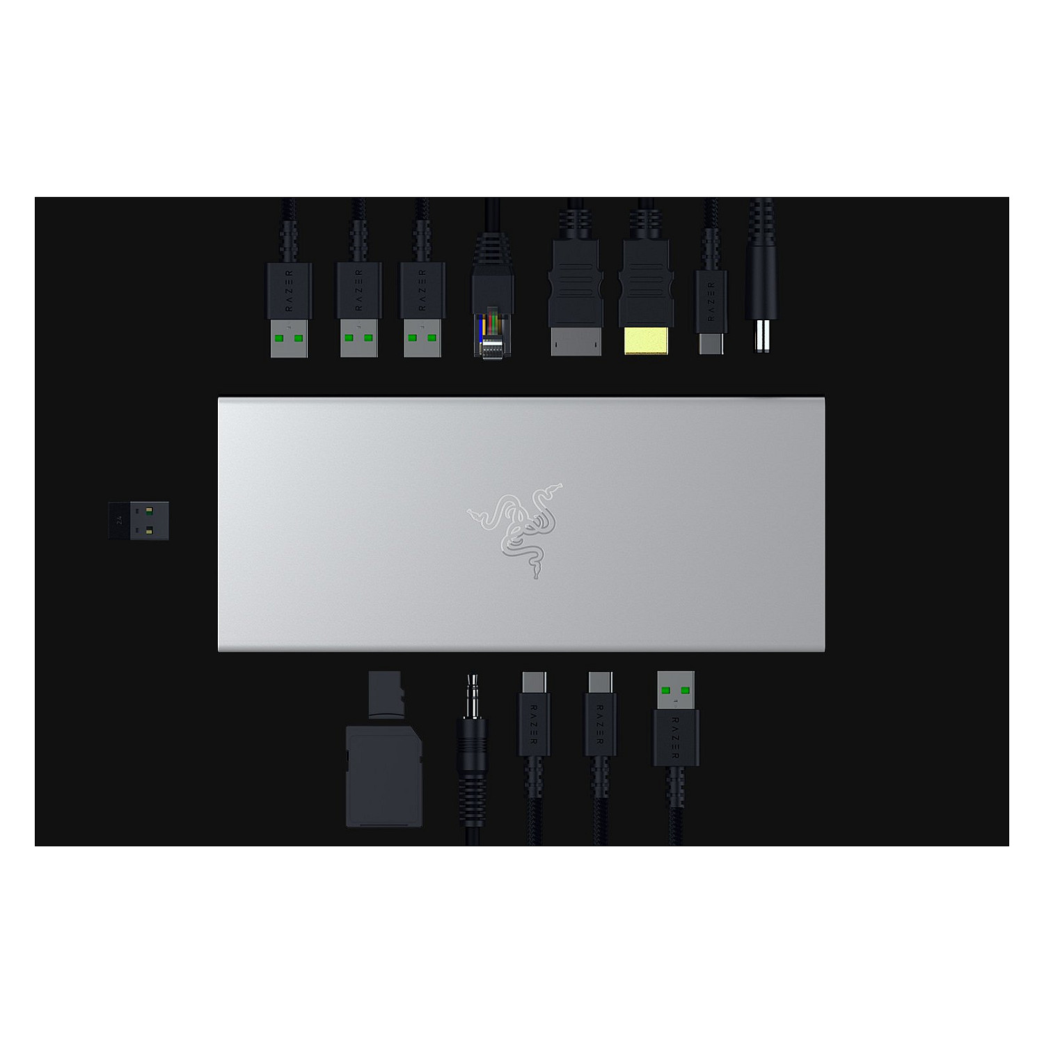 Docking Station Razer USB 4 Dock / 5x USB-A / 3x USB-C / HDMI / DisplayPort / Gigabit Ethernet / SD-MicroSD / 100W PD – Zezë - 5