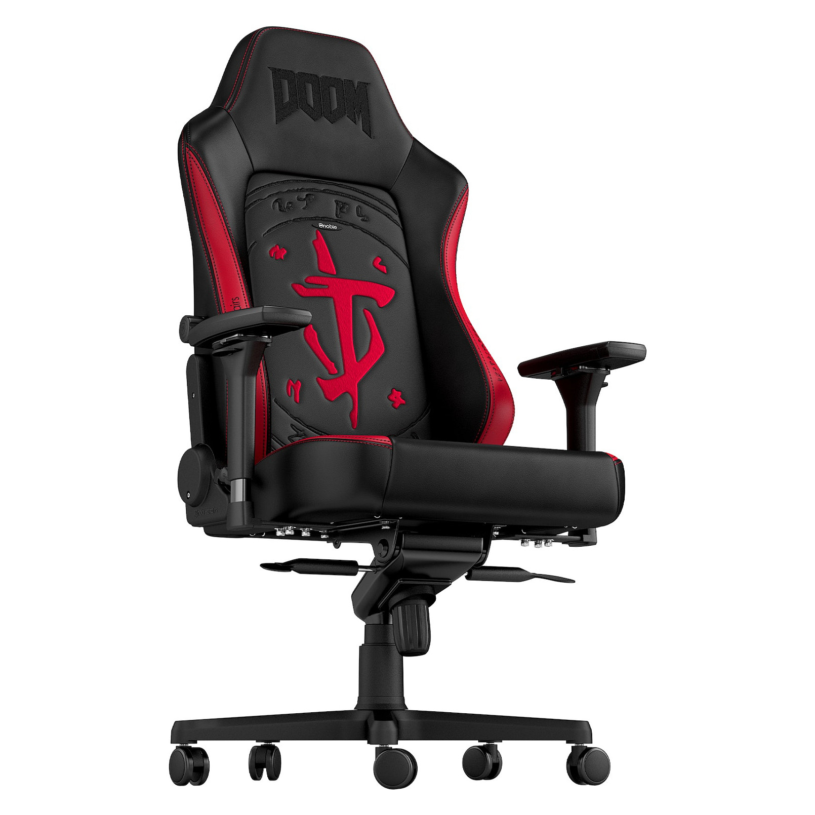 Karrige Gaming noblechairs HERO DOOM Edition / 4D Armrests / Lumbar Support / 90–125° / 150kg – Zezë/Kuqe - 6