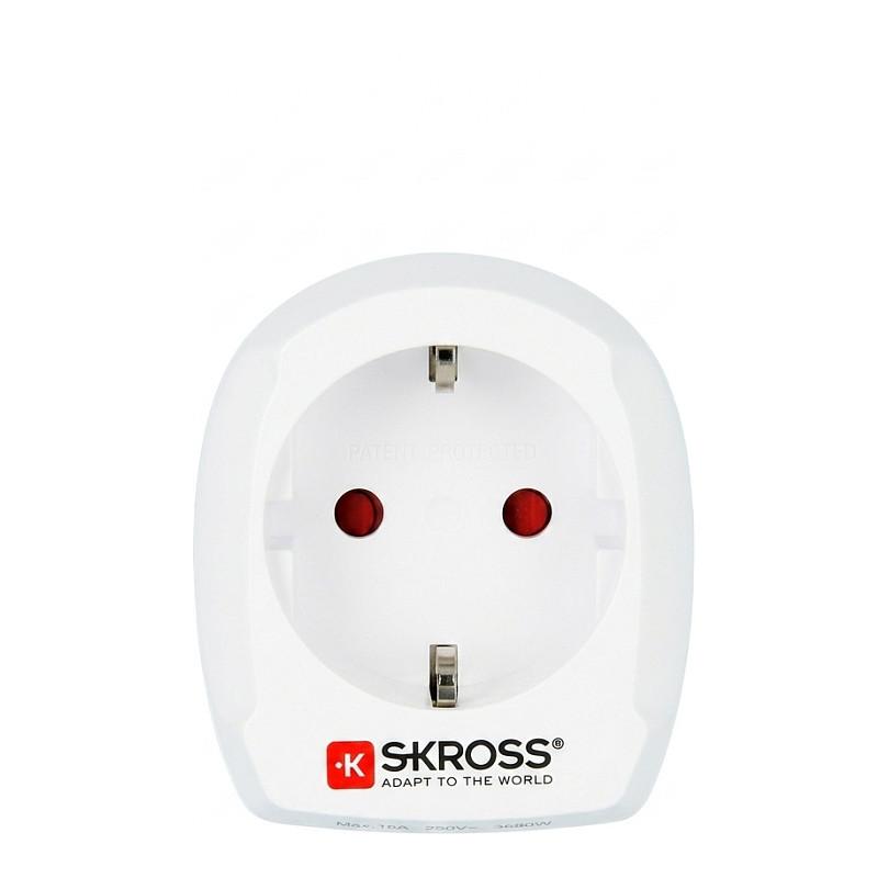 Adapter Udhëtimi SKROSS Country Adapter Europe to UK 1.500230-E / Type C & F në Type G / 13A / 100-250V / 3250W – Bardhë