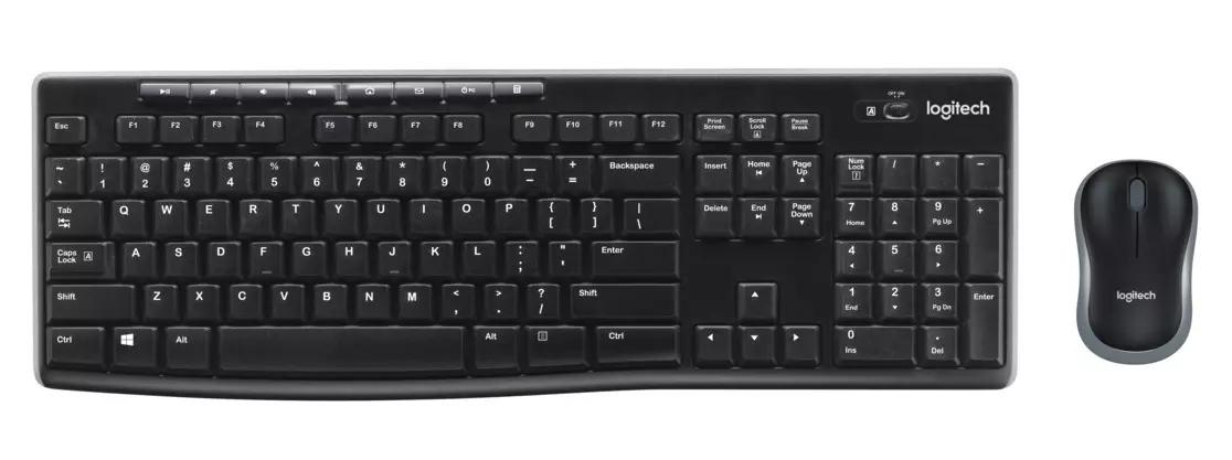 Combo Logitech MK270 Wireless / 2.4 GHz / Full-Size / Nordic / Maus 1000 DPI / 3 Butona - Zezë - 2
