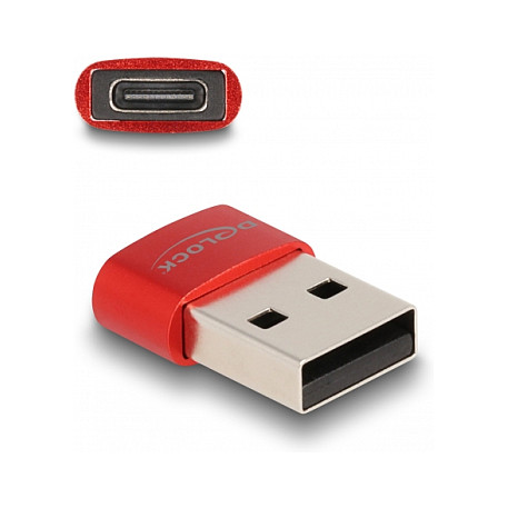 Adapter USB DELOCK 2.0 Type‑A Plug to Type‑C Socket - Kuqe - 1