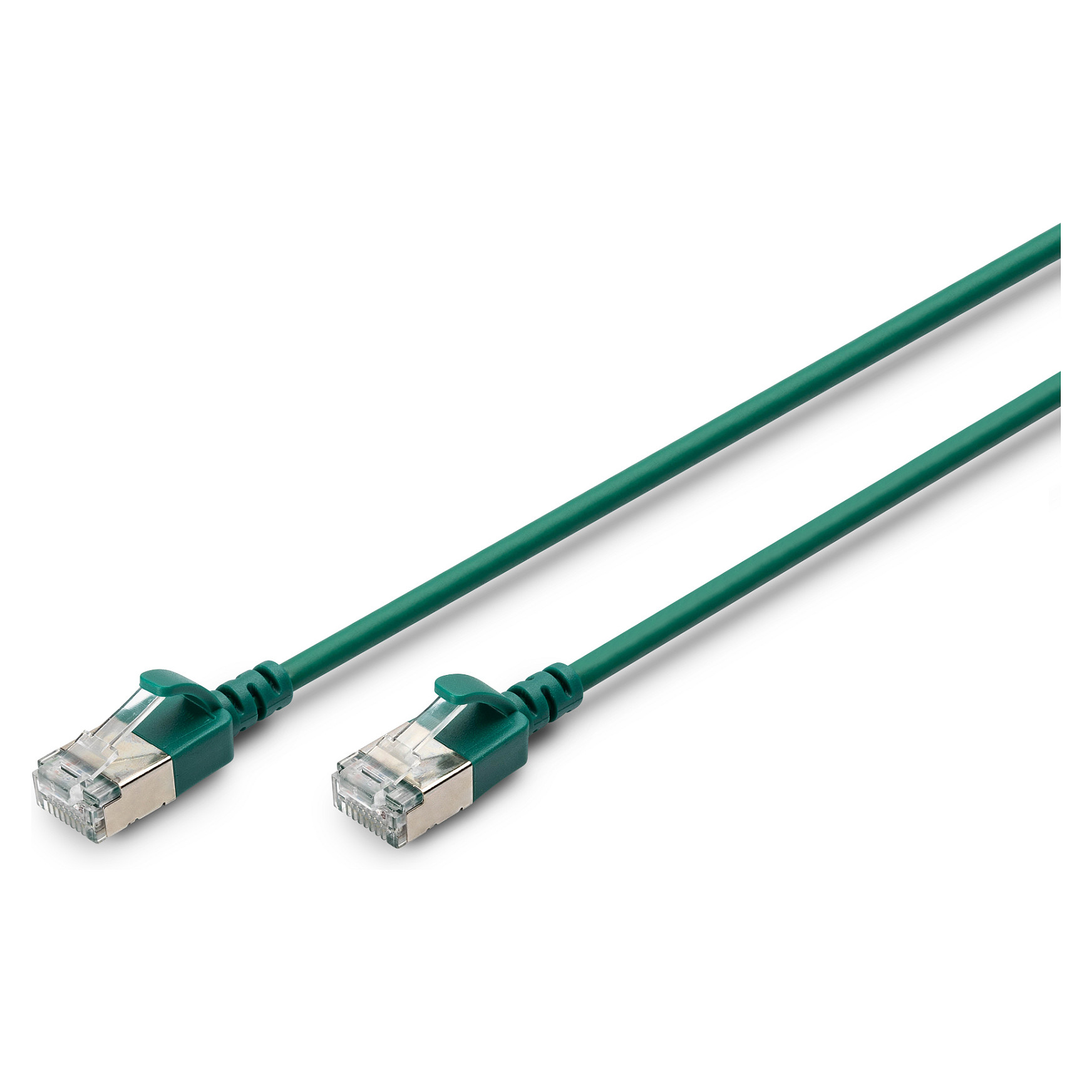 Kabllo për Rrjet DIGITUS Patch Cable Cat6A F/FTP Slim / 0.30m / Polybag - Gjelbër - 1