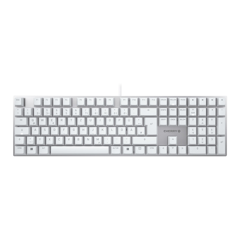 Tastierë Me kabllo Cherry KC 200 MX MX2A / QWERTZ  – Bardhë / Argjendi - 1