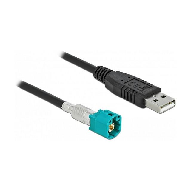 Kabllo USB DeLOCK 90490, HSD Z në USB 2.0 Type-A, 1 m - Zezë - 1