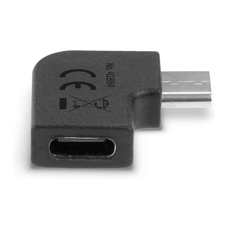 Adapter USB Lindy 41894 / USB-C Male në USB-C Female / USB 3.2 Gen 2x2 / 20 Gbit/s / Right Angle - Zezë - 4