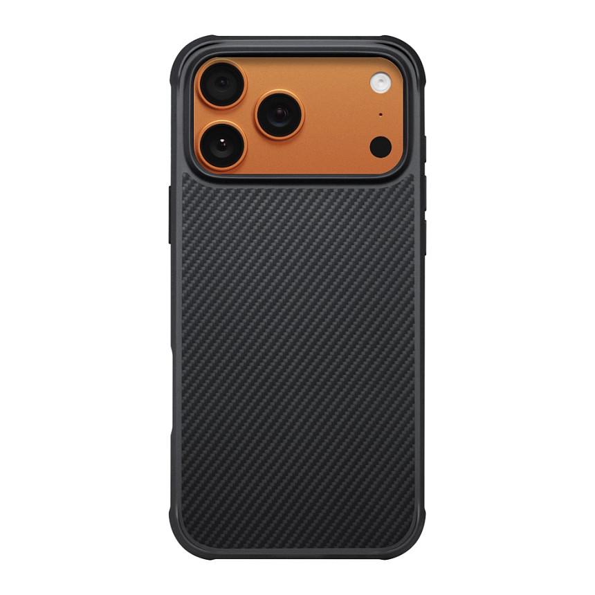 Aksesorë për telefon PITAKA KI1701MGP / Case / MagSafe / Fibër Aramide & TPU / Apple iPhone 17 Pro - Zezë - 1